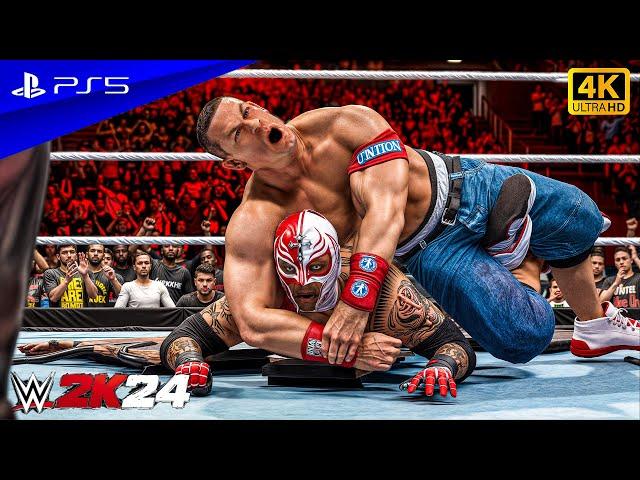 WWE 2K24 - John Cena vs. Rey Mysterio | WWE Championship Match | PS5™ [4K60]