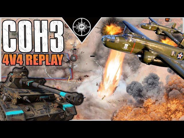 When Arty Fails, BOMBERS LEVEL THE ARMY | 4v4 Alam el Halfa | Company of Heroes 3 Replays #36