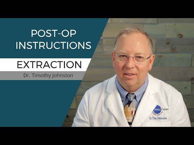 Post-op Instructions - Extraction