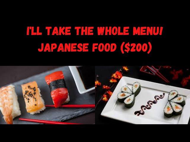 Food professional, man-to-food challenge! 200$ of Japanese food! [ new record ]