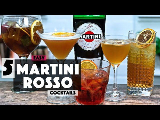 5 EASY Cocktail Recipes with Martini Rosso Vermouth - Sweet Vermouth