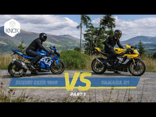 Yamaha R1 vs Suzuki GSXR 1000 - Knox Superbike Shootout  P.1 The road