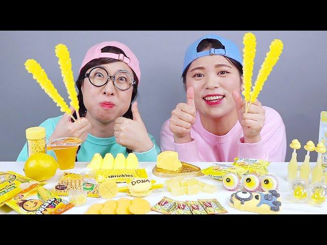 Yellow Food Giant Dessert Jelly Candy Mukbang DONA