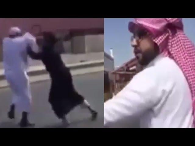  مضاربه بين شباب وشخص يقول انه مباحث في تبوك