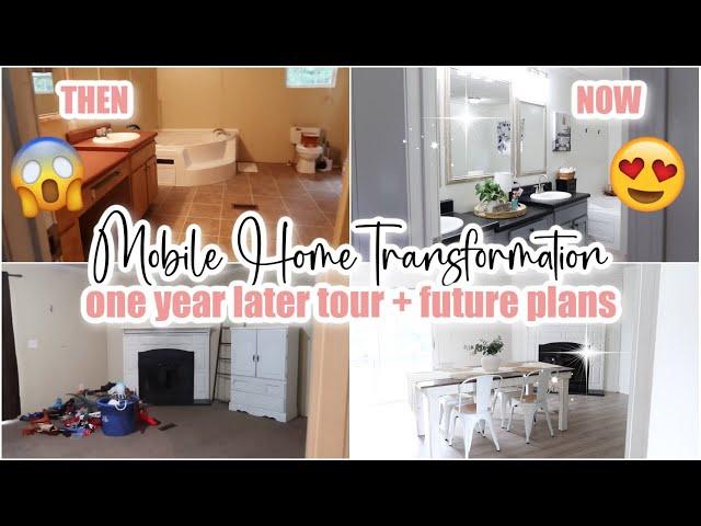  *THEN VS NOW*  FIXER UPPER DOUBLE WIDE MOBILE HOME TOUR! \\ before & after the makeovers!