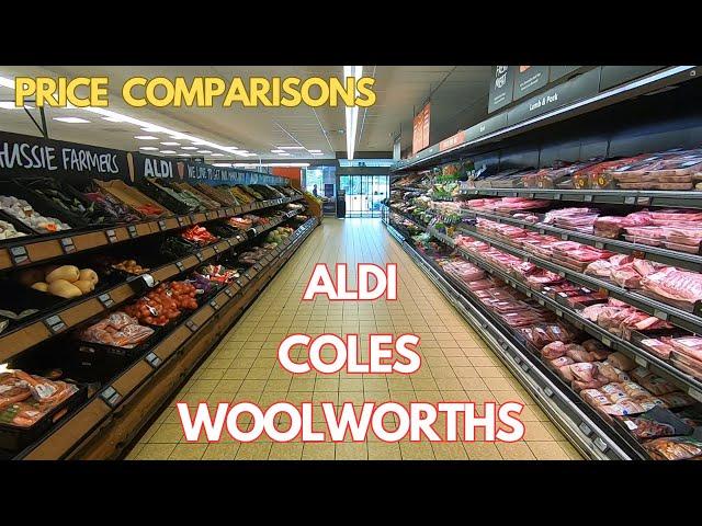 COLES vs WOOLWORTHS vs ALDI - Price Comparisons - Surprising?!?