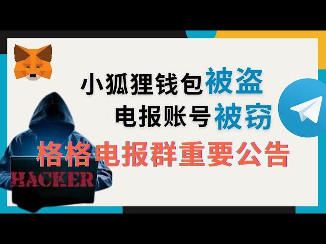 小狐狸钱包被盗经历分享，电报账号被盗，格格已不在电报群建议大家尽快退群，网络币圈安全防范