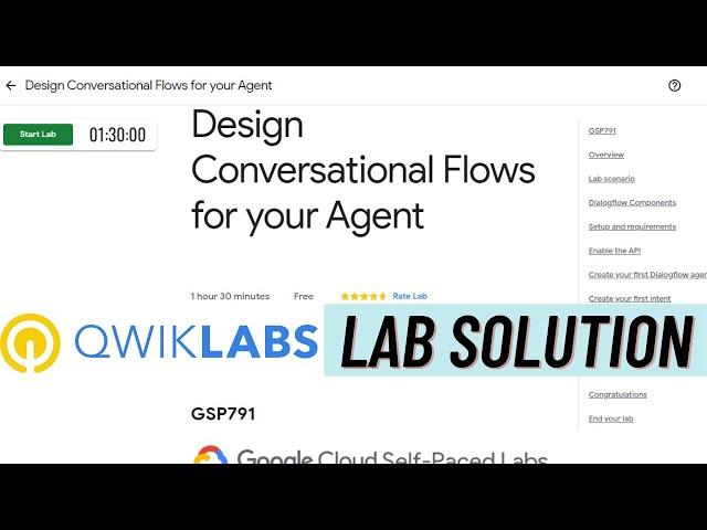 Design Conversational Flows For Your Agent Solution | Qwiklabs [GSP791] | Google Cloud Platform