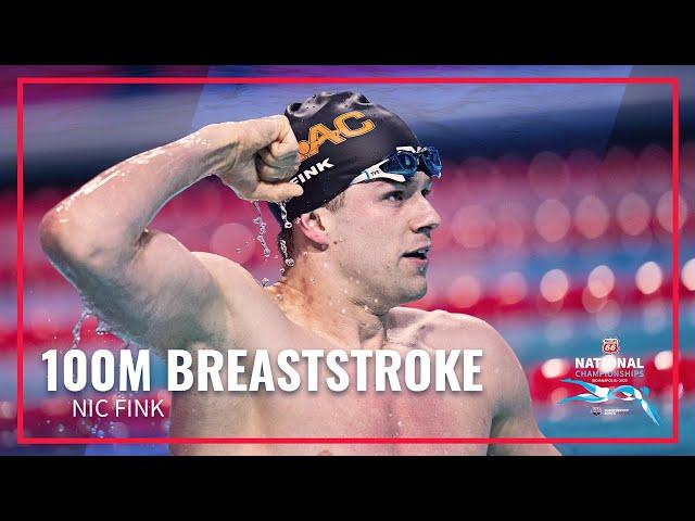 Nic Fink Secures National Title in 100M Breaststroke | 2023 Phillips 66 National Championships