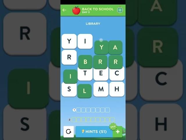 Wordbrain 2 BACK TO SCHOOL Event DAY 3 [September 4 2024] | Wordbrain Answers