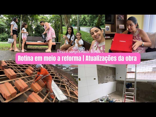 Atualizações da obra| Fui tomar café no parque com elas| Recebido da Madesa| Revestimento está lindo