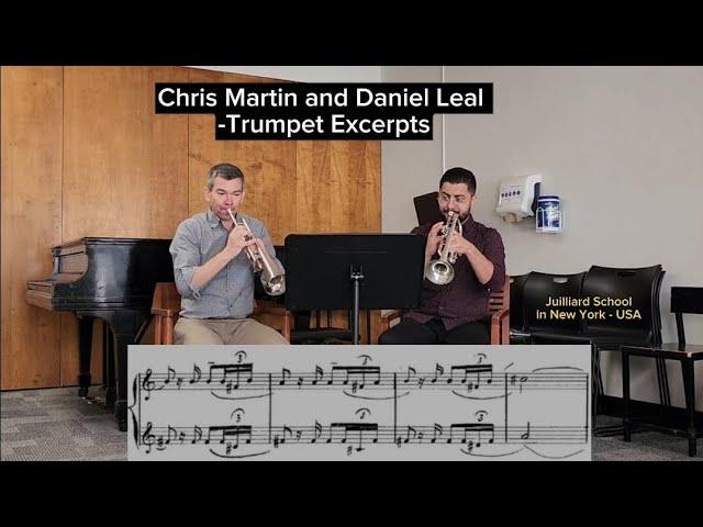 Chris Martin and Daniel Leal - Trumpet Excertpts- in Julliard School, New York - USA.