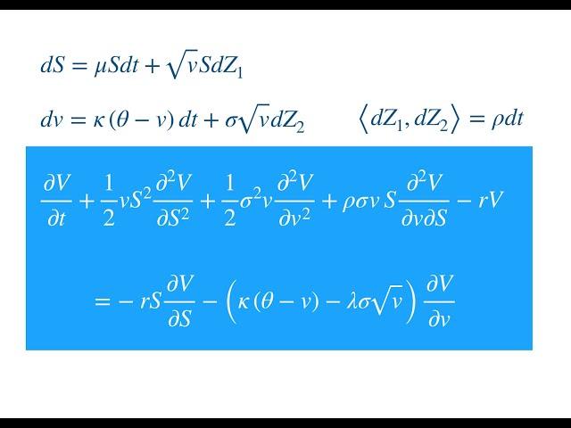 Derivation of Heston Stochastic Volatility Model PDE