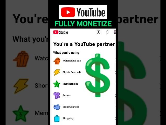 youtube partner program | channel fully monetize #short #trending #monetization #shorts #ytshort