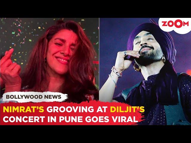 Nimrat Kaur ENJOYS at Diljit Dosanjh's Dil-luminati Concert in Pune, watch her viral DANCE video