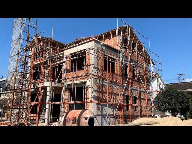 Young couple House construction moldy  in countryside | Renovation old house