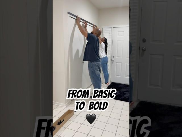Entryway Closet Transformation #entrywaymakeover #barndoor #homedecorideas #beforeandafter #fyp