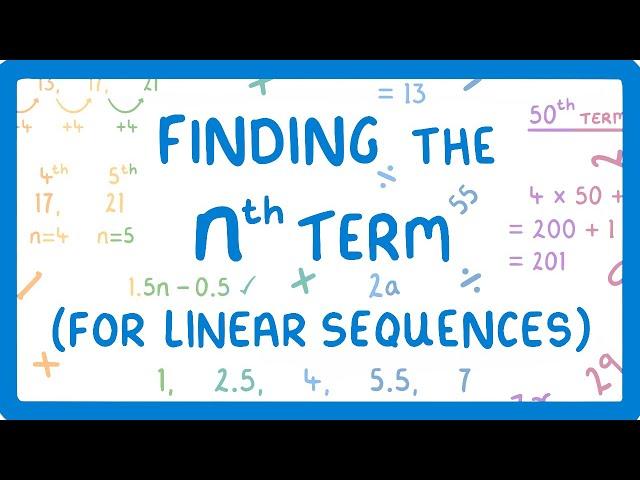 GCSE Maths -  How to Write Expressions for the nth term of Arithmetic Sequences