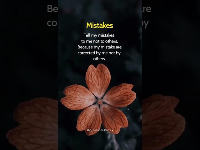 Mistakes | Correct Me, Not Gossip About Me#SelfGrowth #OwnYourMistakes #Respect