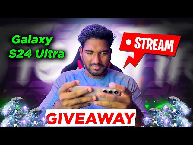 FreeFire Live Giveaway On My #Galaxys24 Ultra #Playgalaxy | Telugu Pros Live | Free Diamonds Giveway