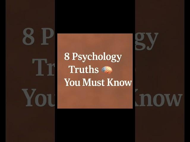 8 Psychology Truths You Must Know  | Facts Pulse #PsychologyFacts #MindBlown #FactsPulse