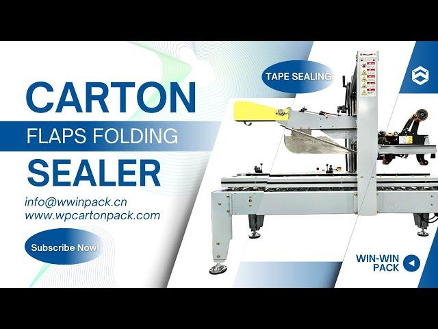 WIN-WIN PACK Semi-Automatic Flaps Folding Carton Sealer for Small Boxes/Adjustable to Carton Sizes