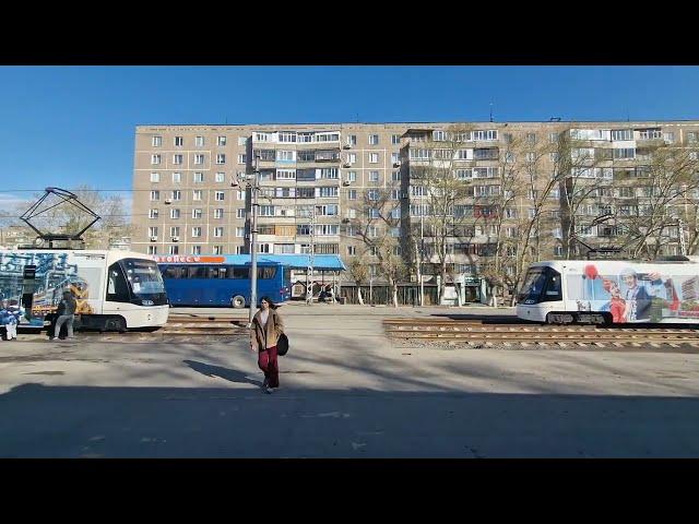Встреча двух трамваев  - (г.Темиртау)