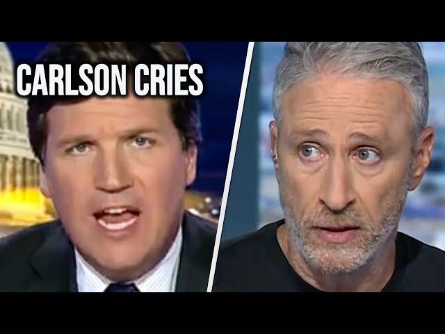 Tucker Carlson Proves How Scared He Is Of Jon Stewart