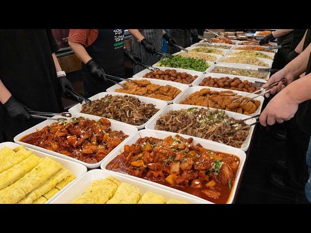 amazing! The hottest Korean buffet right now - Korean street food