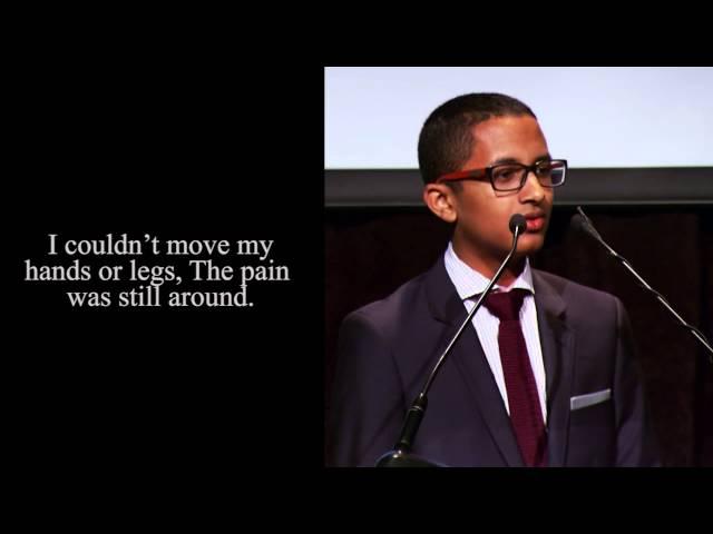 Poetry In Voice 2013 champion Khalil Mair recites at Griffin Poetry Prize awards ceremony