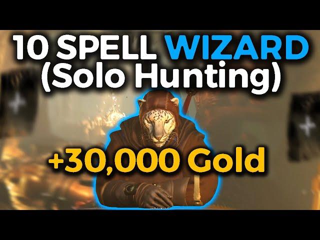 10 SPELL SOLO WIZARD HUNTING (30,000+ Gold Profit) - Dark and Darker Gameplay