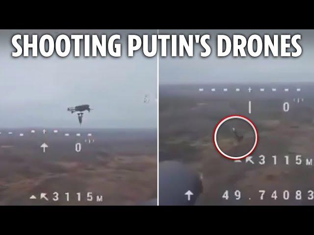 Watch Ukraine's newest drones use built-in SHOTGUNS to down Russian targets one by one