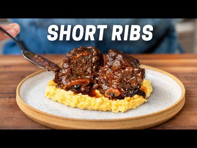 BETTER Braised Beef Short Ribs (w. Creamy Polenta)