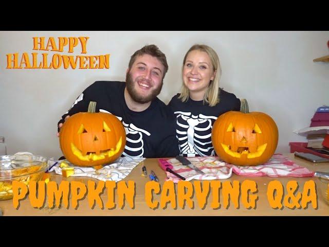 PUMPKIN CARVING FOR HALLOWEEN! | Q&A, BOYFRIEND TAG, ANSWERING YOUR QUESTIONS ABOUT OUR RELATIONSHIP