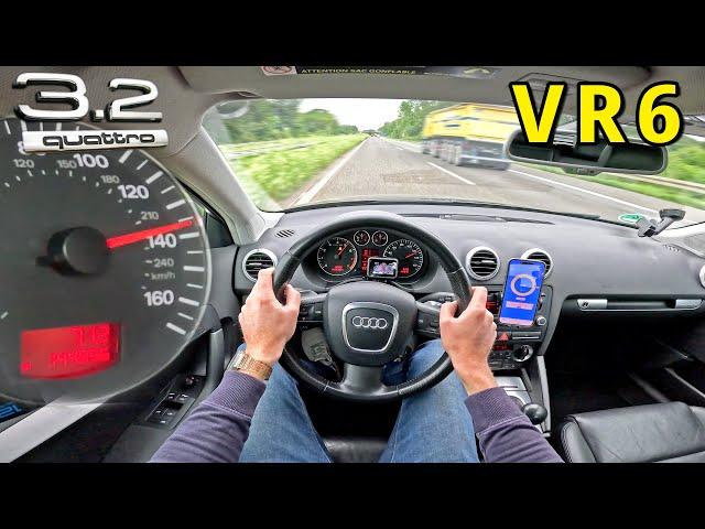 AUDI A3 3.2 VR6 230KMH on UNLIMITED AUTOBAHN