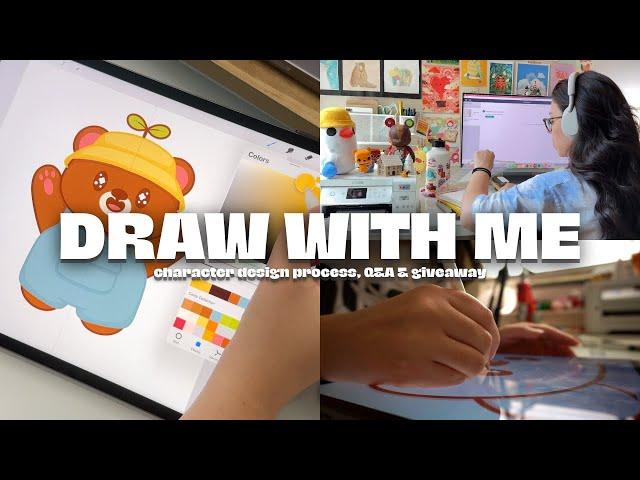 Draw With Me Q&A + Giveaway | How I Create Digital Character Designs