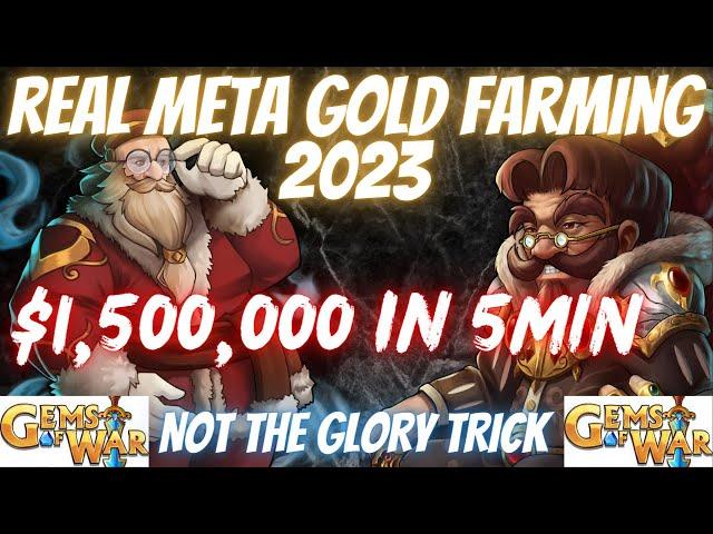 Gems of War REAL Meta GOLD FARMING for 2023 | $1,500,000 in 5 minutes NOT glory trick REAL DEAL