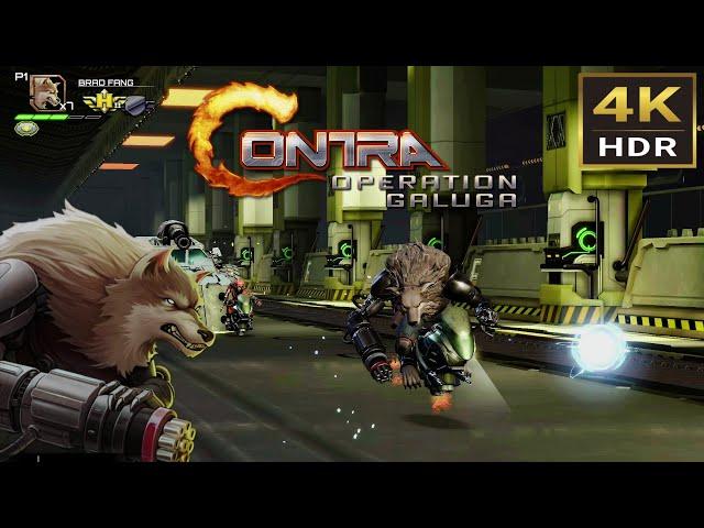 Contra Operation Galuga Brad Fang Solo Arcade Mode Full Walkthrough 4K HDR (PS5)