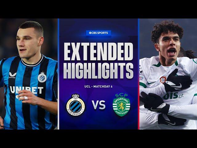 Club Brugge vs. Sporting CP: Extended Highlights | UCL League Phase MD 6 | CBS Sports Golazo