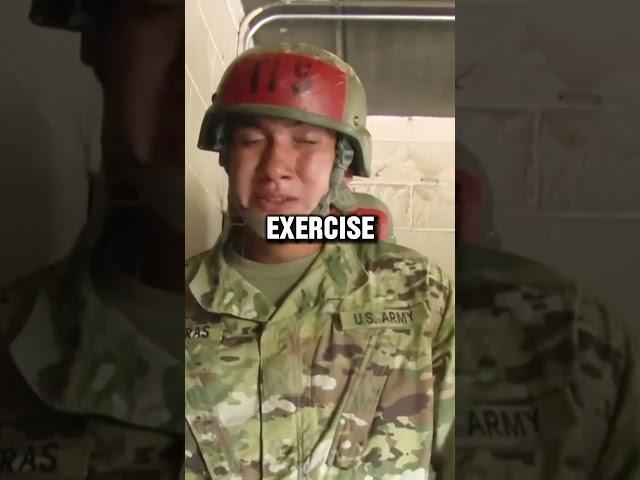 Army Recruits Training Inside A Tear Gas Chamber In Boot Camp