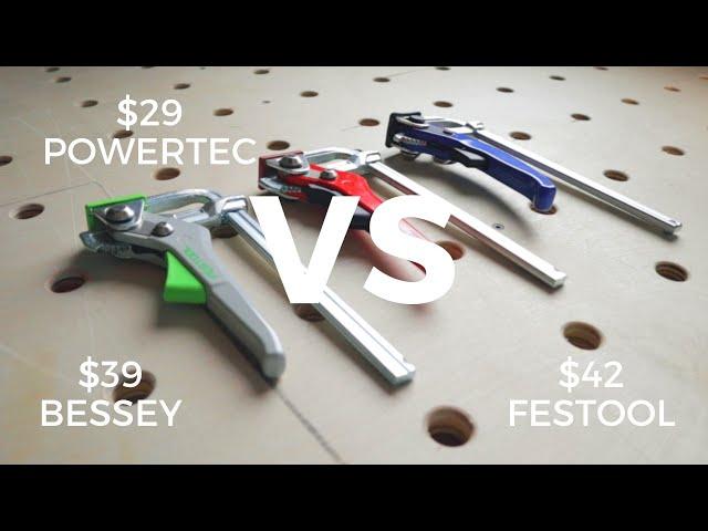 A CHEAPER Festool Quick Clamp ALTERNATIVE. Powertec VS Bessey VS Festool.