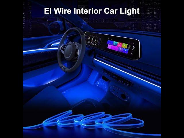 Car Dashboard Ice blue Light EL Wire Full Review 2024 | USB Port |