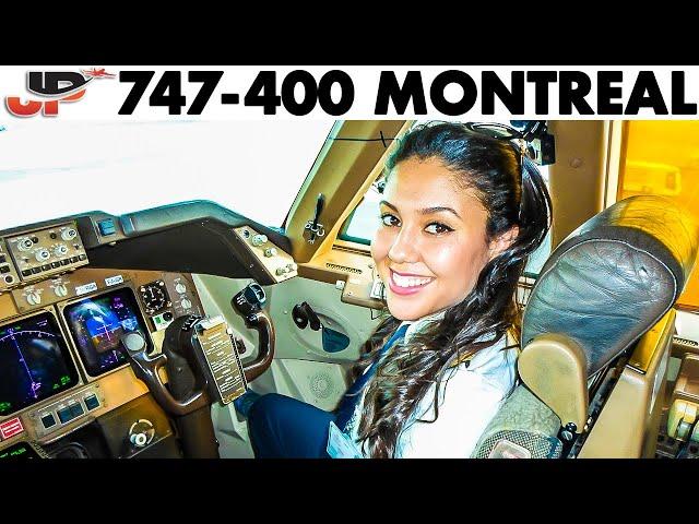 Boeing 747-400 landing at Montreal | Thunderstorms on Approach