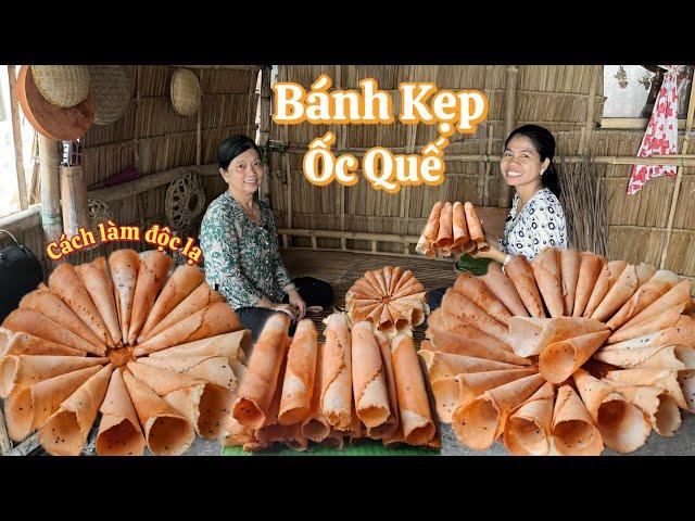 Cách làm BÁNH KẸP ỐC QUẾ...ĐỘC LẠ không cần khuôn giòn tan của Nước Mặn Quê Nhà