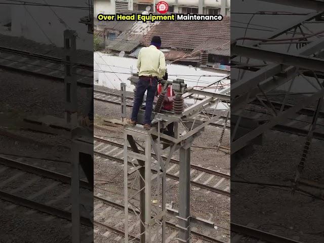 Ensuring Smooth Operations: A Glimpse into Overhead Equipment Maintenance....#indianrailways