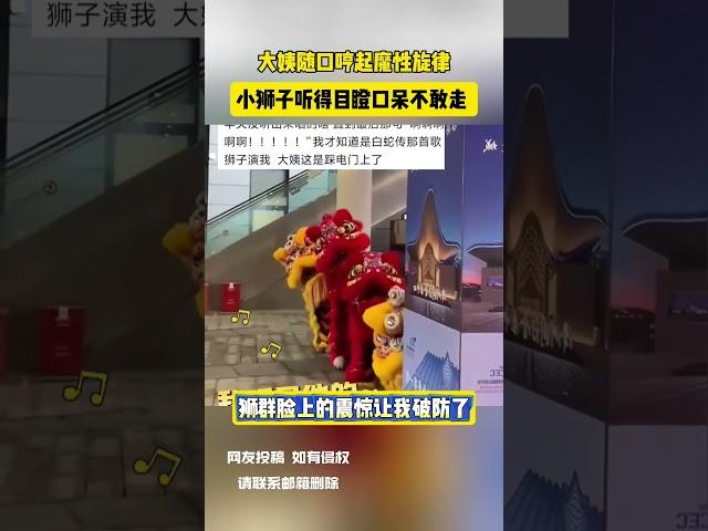 大姨随口哼起魔性旋律 小狮子听得目瞪口呆不敢走 网友：狮群脸上的震惊让我破防了