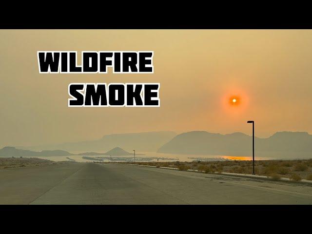 Bass Fishing During a WILDFIRE • Temple Bar Lake Mead