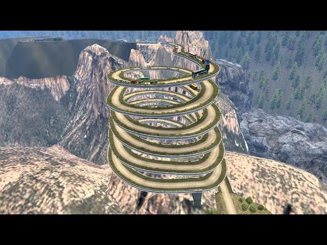 World’s Most Dangerous Roads | Death  Serpentines | Double-Decker Bus Scania New g7 1800 dd 6x2