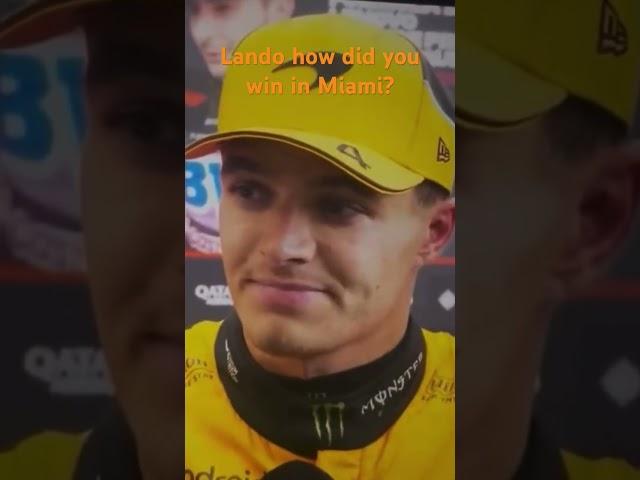 Lando actually said this about Max Verstappens’s Brazilian GP win.        #f1 #landonorris #salty