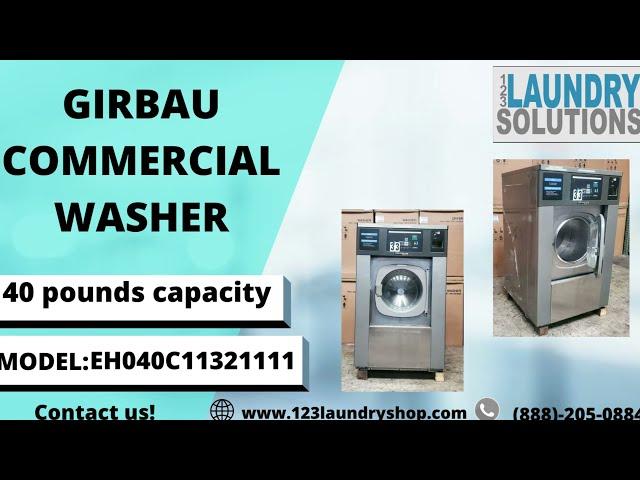 CONTINENTAL GIRBAU 40 LBS FRONT LOAD WASHING MACHINE MODEL NO EH040C1132111 SERIAL NO 1470861E08